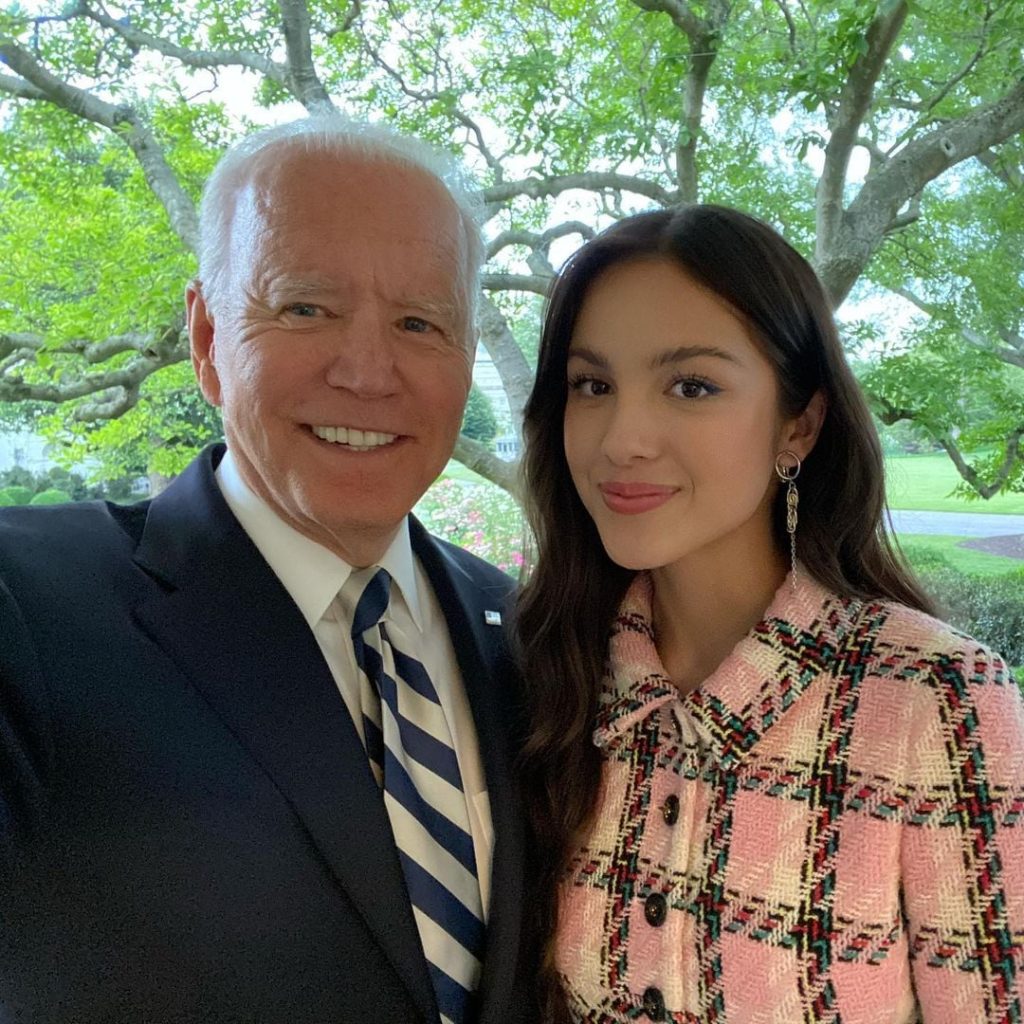 Olivia Rodrigo with President Biden