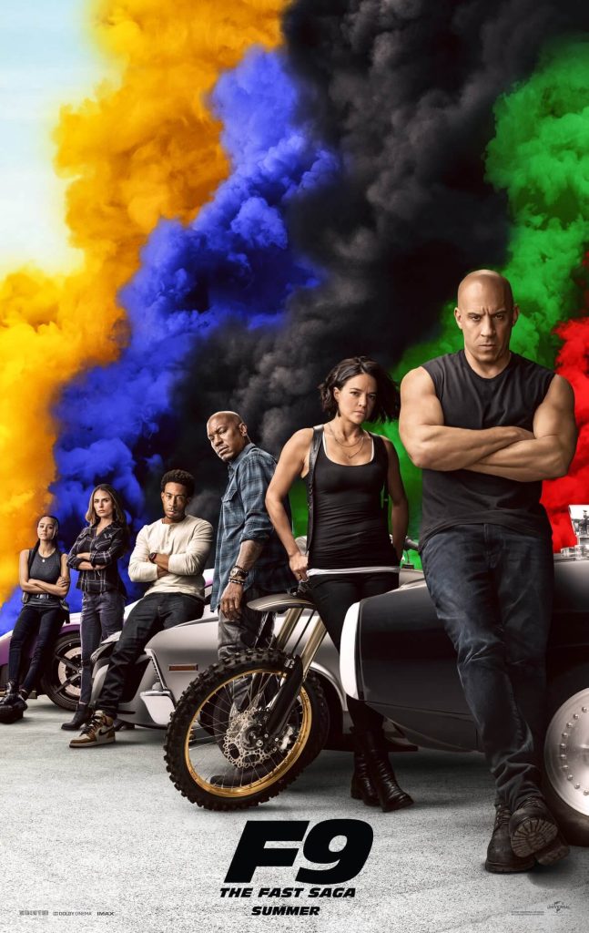 F9 Poster - Group of People Standing by Cars
